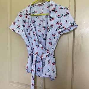 Flowery Zara Wrap Shirt